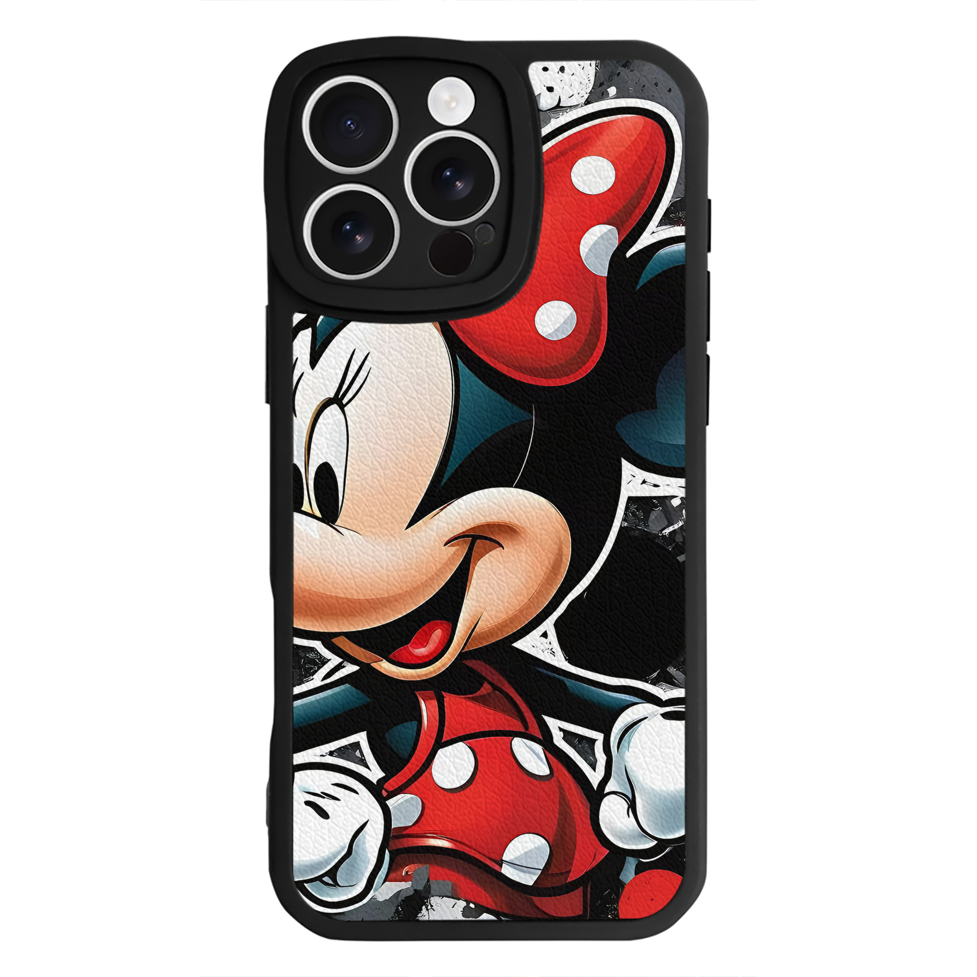 （画像用） ミッキーマウス Mickey Mouse 【iPhone 16シリーズ対応】シリコンスマホケース（レザー調） 材質：シリコン